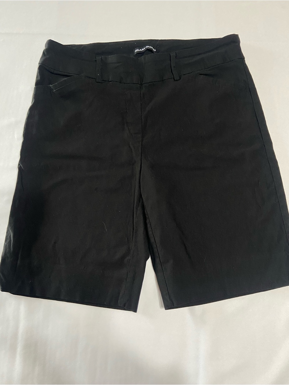 Hillary Radley Women's Black Pull On Bermuda Shorts Size Medium